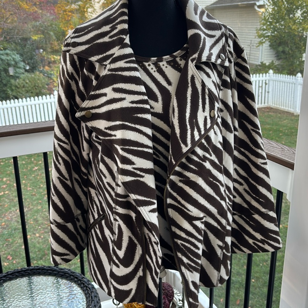 Animal Print Jacket with Matching Tank